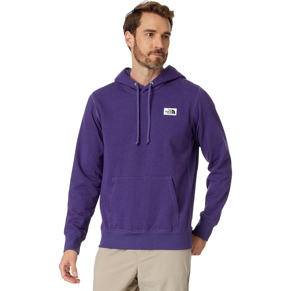 NWT The North Face Men Heritage Patch Pullover Hoodie Cave Blue-Size SM